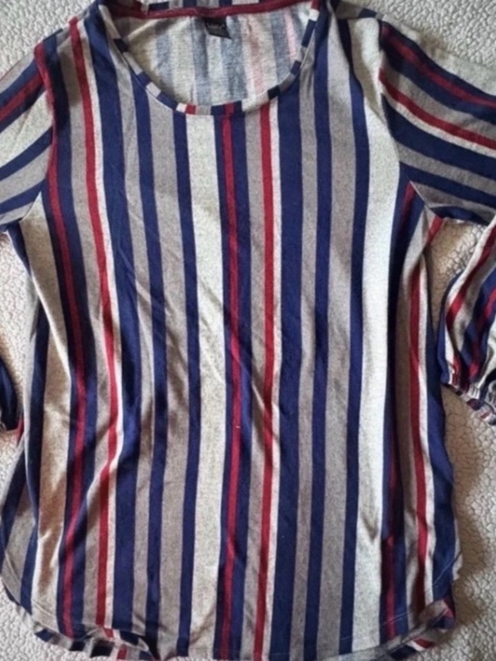 Lildy Striped Long Sleeve Blouse